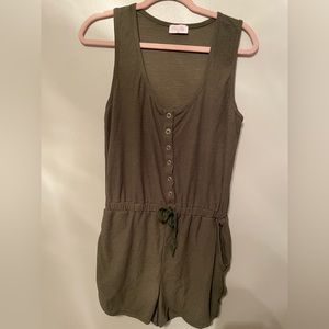 Olive Green Casual Romper